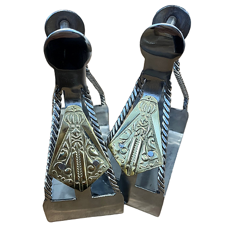 Estribo INOX - N. Sra Dourado Torcido