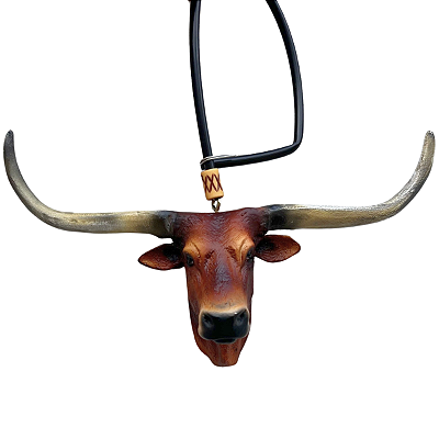 LongHorn Cabeça De Boi Para Retrovisor Pintura Fosca