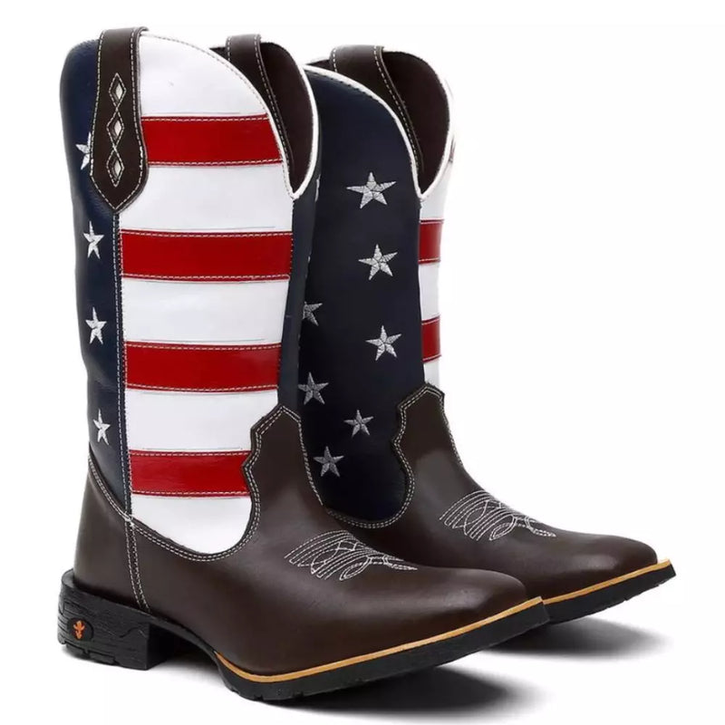 Bota Texana Masculina "Estados Unidos" - Esporatto