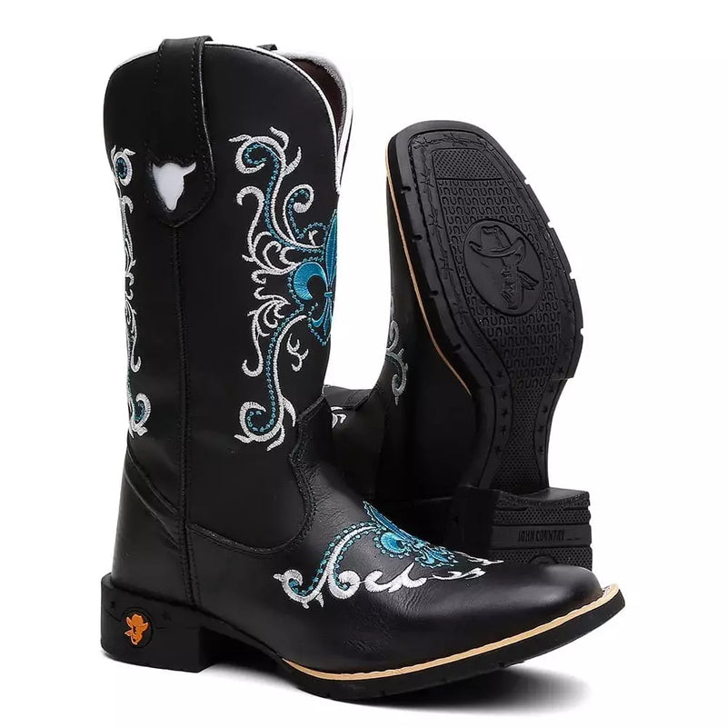 Bota Texana Feminina "Orquídea Azul" - Esporatto