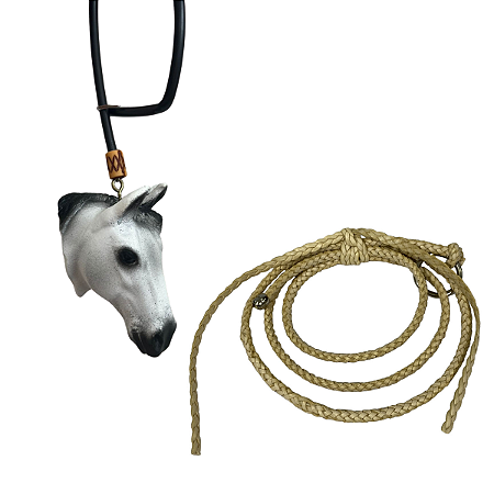Enfeite De Retrovisor Country Formato De Cavalo Mangalarga Machador + Mini Laço