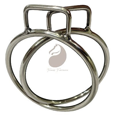 Estribo Em Aço Inox Salva-Vidas Com Destorcedor - Para Selas e Arreios